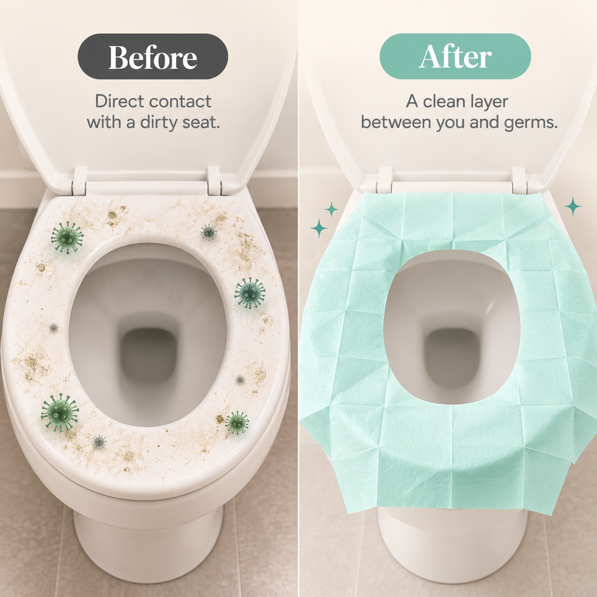 20piece disposable oversized independent packaging toilet seat cover adult and child toilet training,travel toilet seat cushion