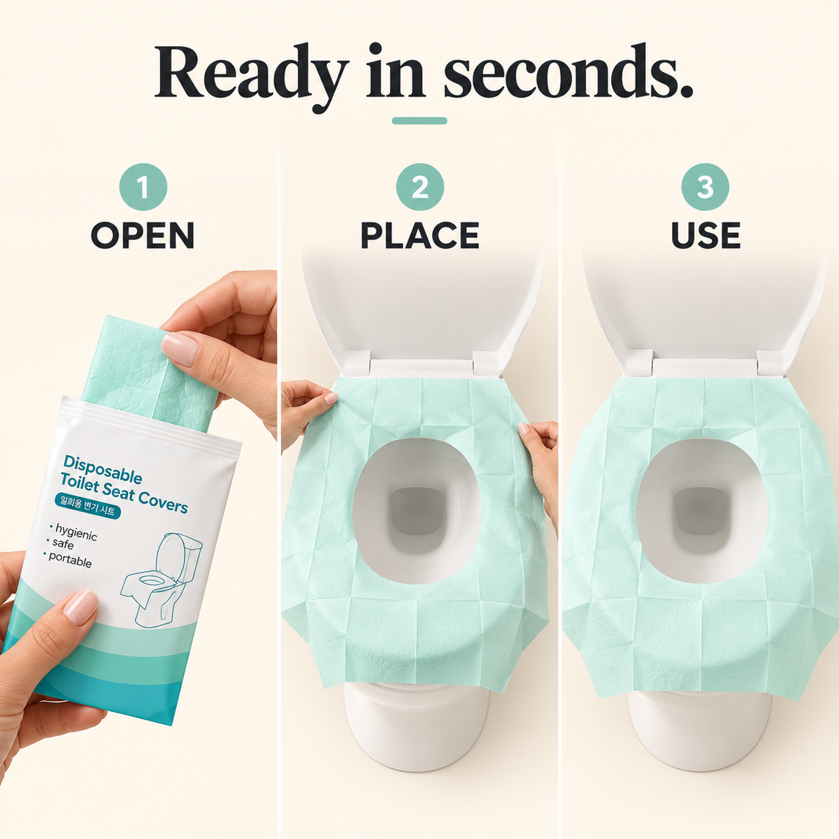 20piece disposable oversized independent packaging toilet seat cover adult and child toilet training,travel toilet seat cushion