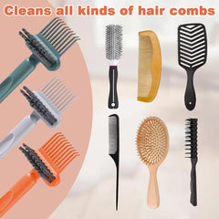 2In1 Comb Cleaning Brush Hairbrush Cleaner Rake Comb Embedded Tool Mini Hair Dirt Remover For Removing Hair Dust Home Salon Use